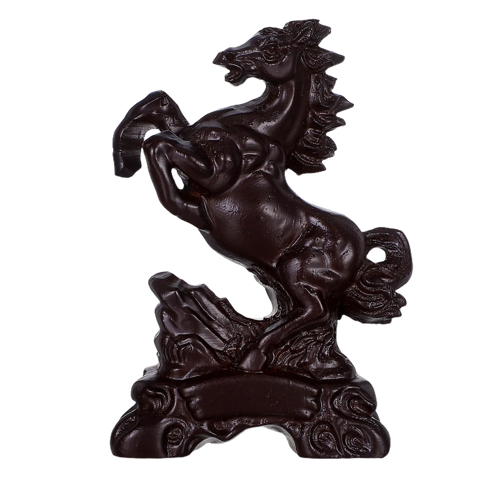 

Wood Carved Horse Statue 8cm Chinese Zodiac Feng Shui Wealth Luck Sculpture for 2026 Spring Festival Decor Wood Horse Figurine