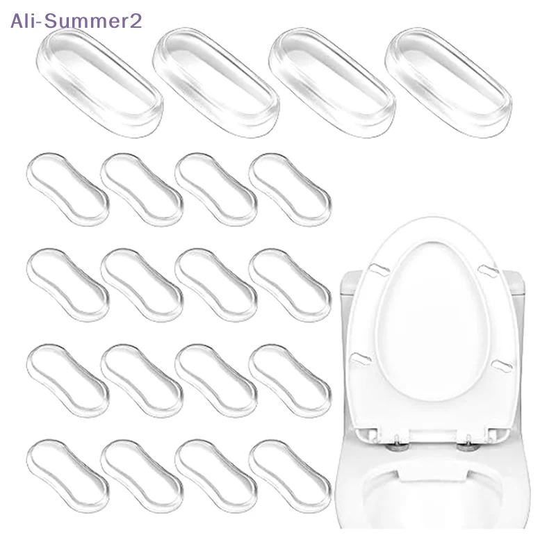 【Summer2】Durable Silicone Toilet Seat Bumper Shockproof Toilet Seat Lid Pads Bathroom Replacement Parts Strong Adhesive