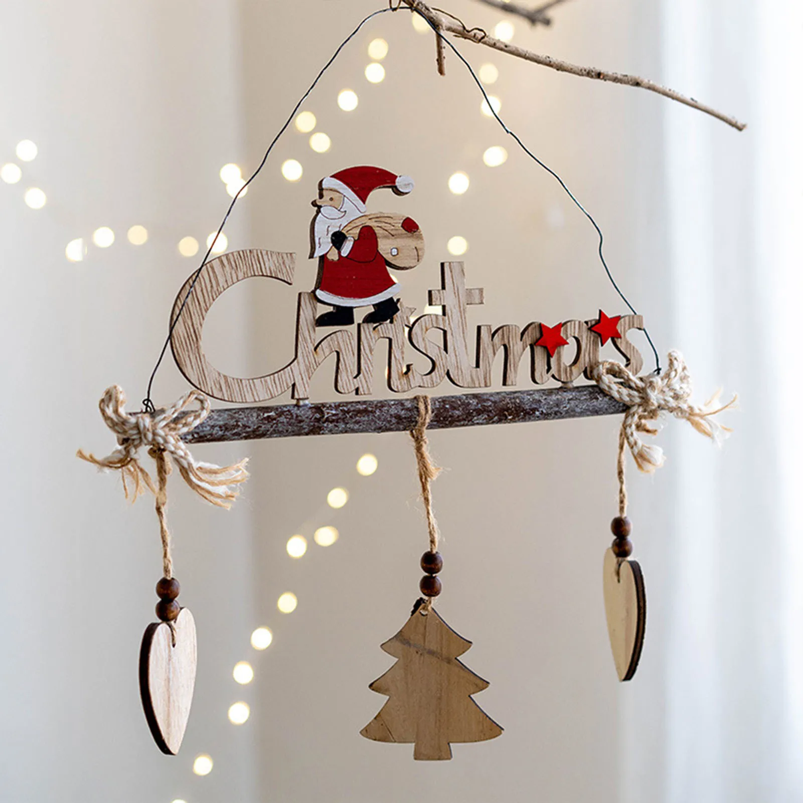 Christmas Door Hanging Sign Add Home Warm Atmosphere Door Sign for Xmas Home Party Decoration