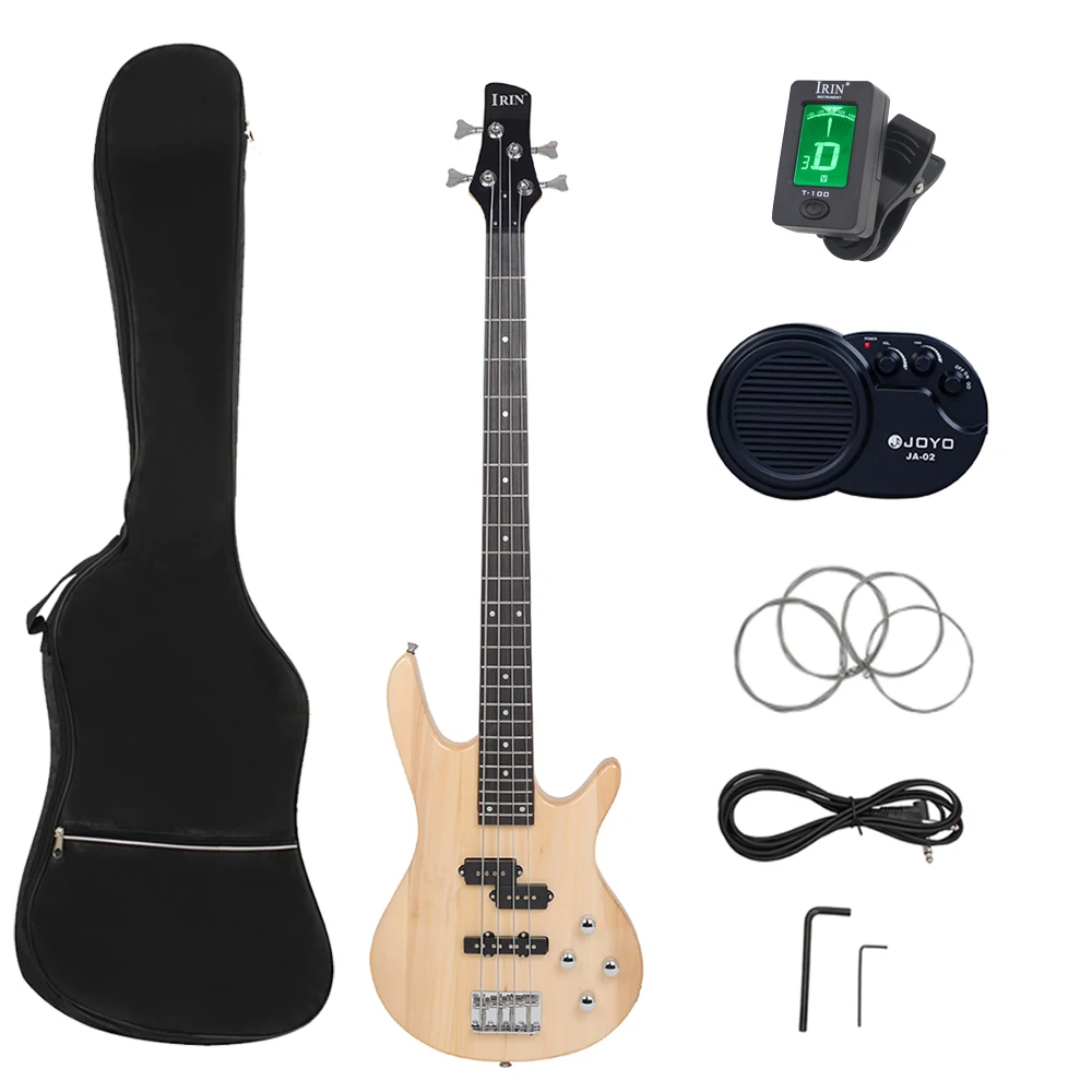 

24 Frets Bass Guitar 4 Strings Electric Bass Guitar Maple Neck Basswood Body Bass Guitar With Bag Amp Tuner Parts & Accessories