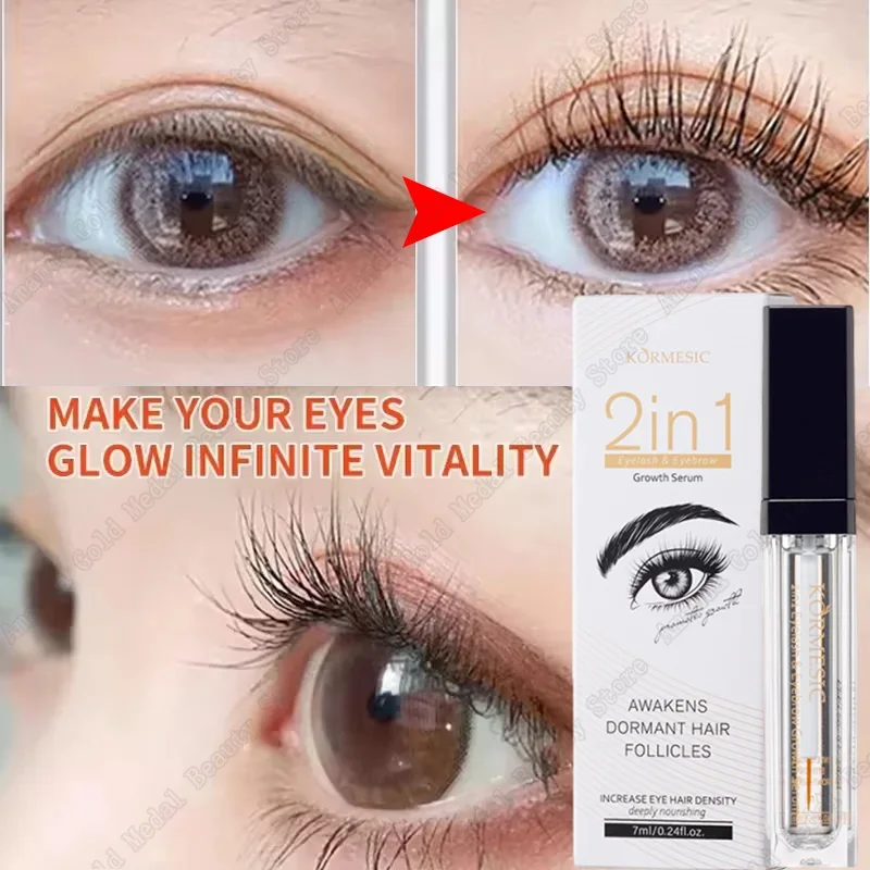 2w1 Szybkie serum na porost rzęs 7 dni Naturalny wzmacniacz rzęs Dłuższe Pełniejsze Grubsze Curling Lash Leczenie Pielęgnacja oczu Makijaż Nowy