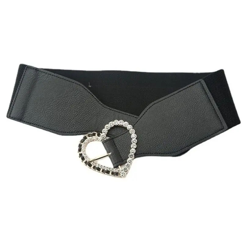 Herzförmiger, diamantschicker, vielseitiger, modischer, locker sitzender, elastischer Taillenmiedergürtel für Damen im neuen Stil