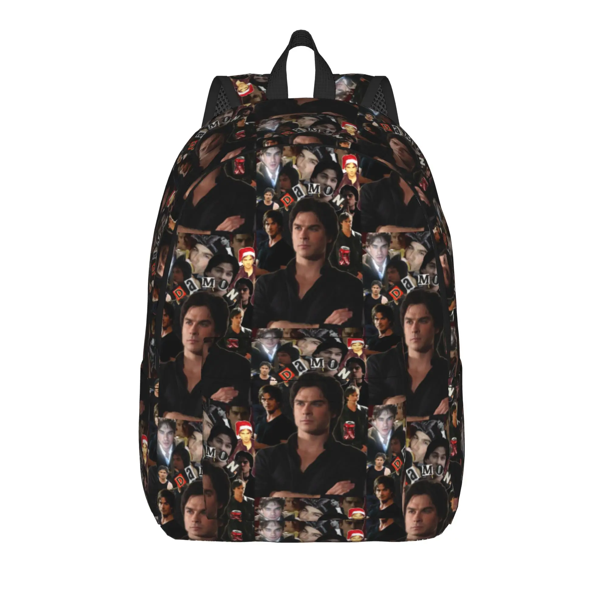 The Vampire Diaries Resuable Movie Backpack Teen Damon Salvatore Large Backpacks Polyester Kawaii School Bags College Rucksack
