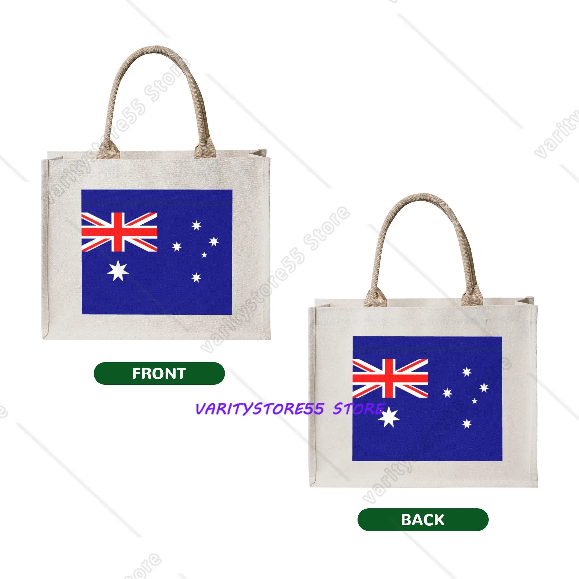 Australia Flag Grocery Tote Shopping Bags Women Funny Australian Pride Shopper Shoulder Bags Big Capacity Handbags