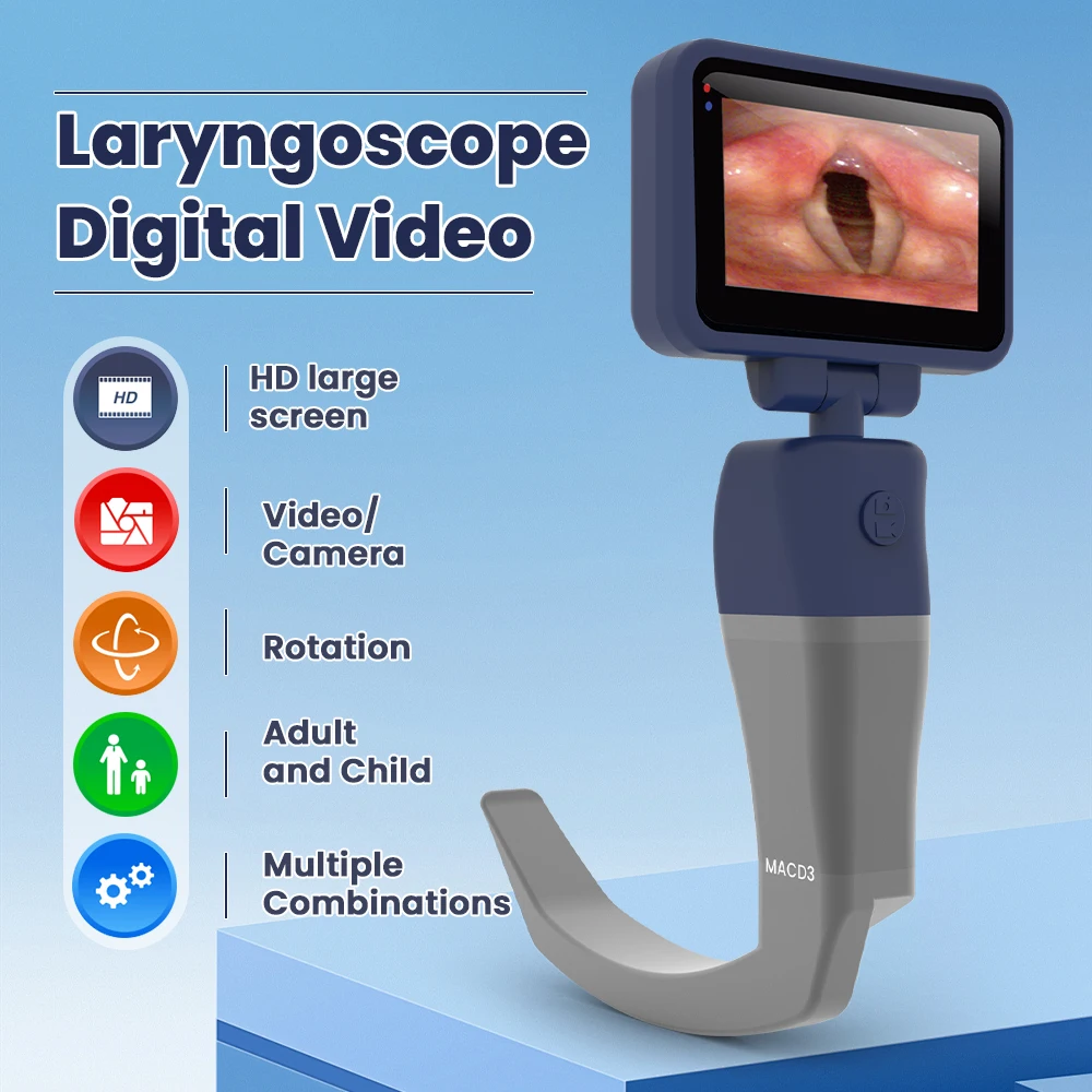 Reusable Video Laryngoscope with Blades Real-time 4.5