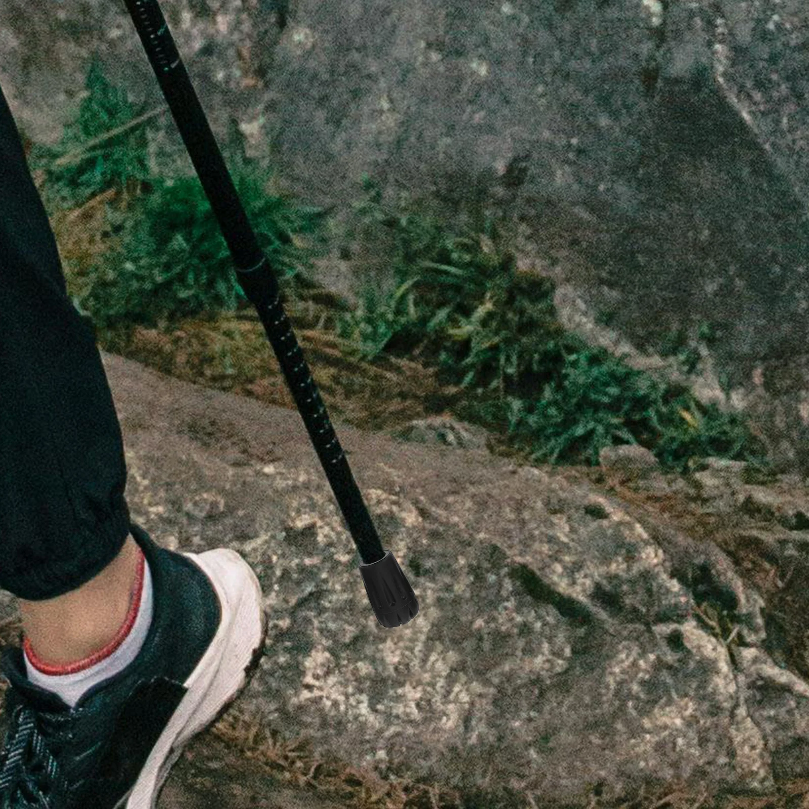 

15Pcs Plastic Crutch Tips Lightweight Durable Anti-Slip Replacement Walking Pole Tips Covers Trekking Pole Parts