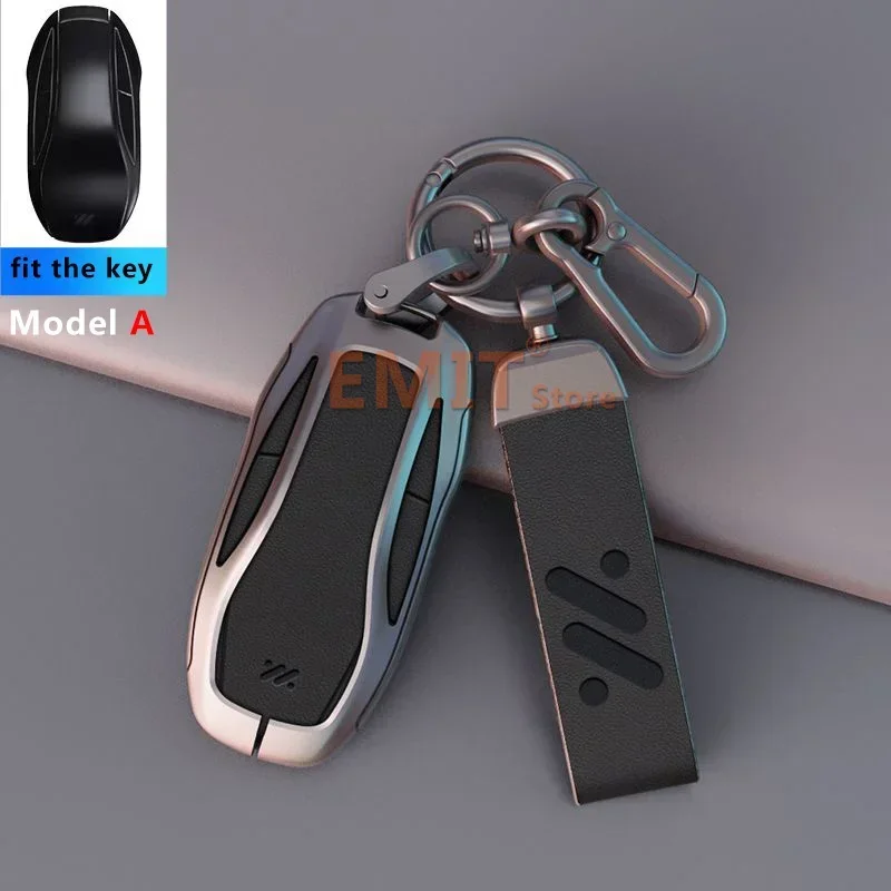 Zinc Alloy Leather NFC Key Case for IM LS6 MAX LS7 PRO L7 Dynamic Car Remote Protection Cover Bag Shell Keychain Accessories