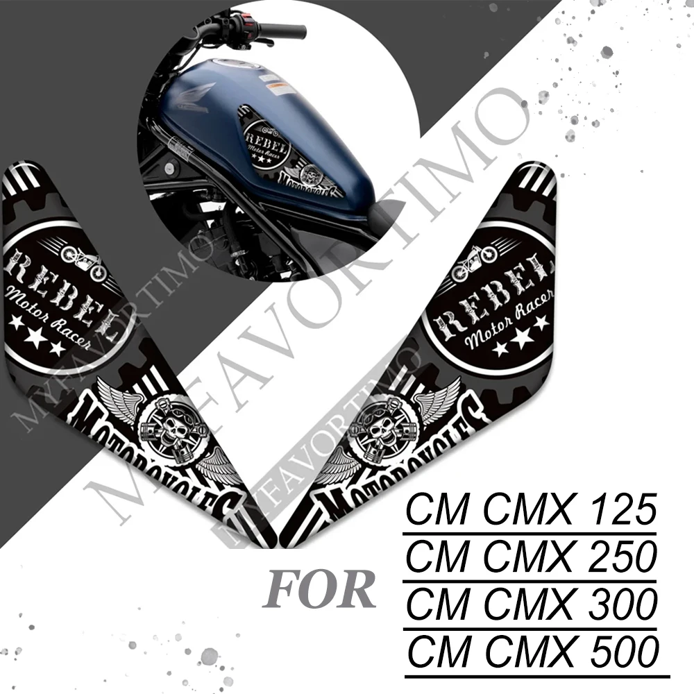 CM125 CM250 CM300 CM500 For HONDA REBEL CM CMX 125 250 300 500 CMX500 CMX300 Kit Gas Fuel Oil Tank Pad Stickers Decal