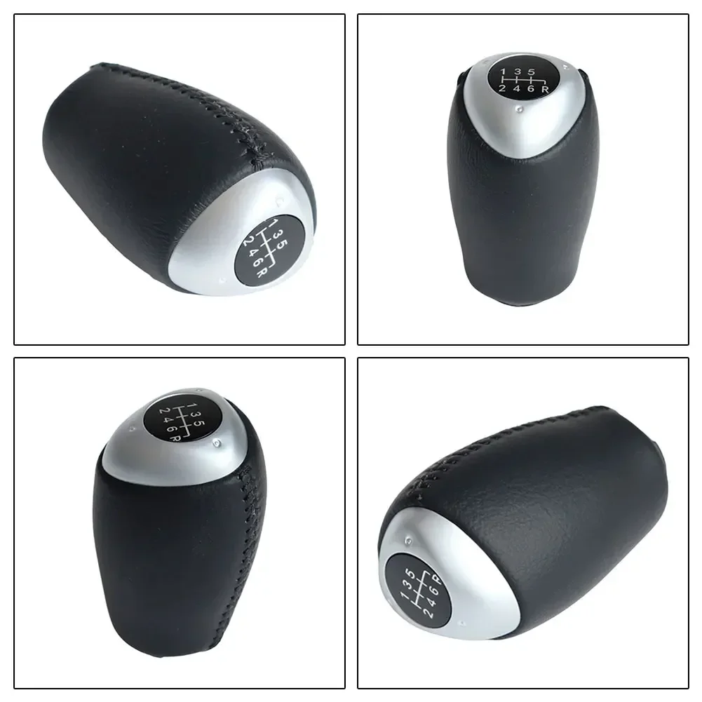 Black Gear Shift Knob Easy Installation Gear Knob Gear Shift Knob Precise Fitment Ergonomic Design Rounded Shape Premium Leather