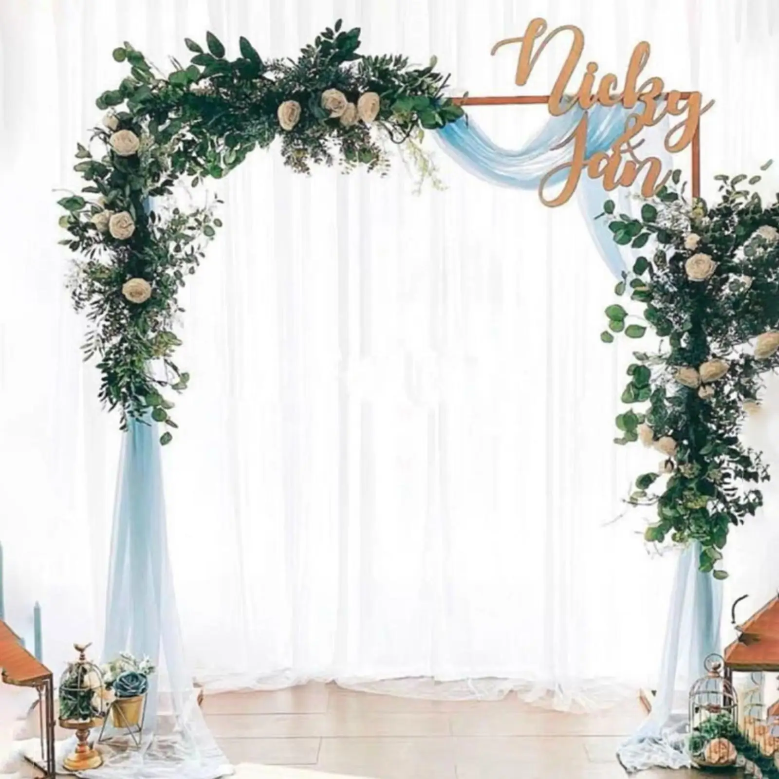 Wedding Arch Backdrop Stand Wedding Arch Stand Luxury Premium Simple Arched Backdrop Frame for Outdoor Graduation Anniversary view 4