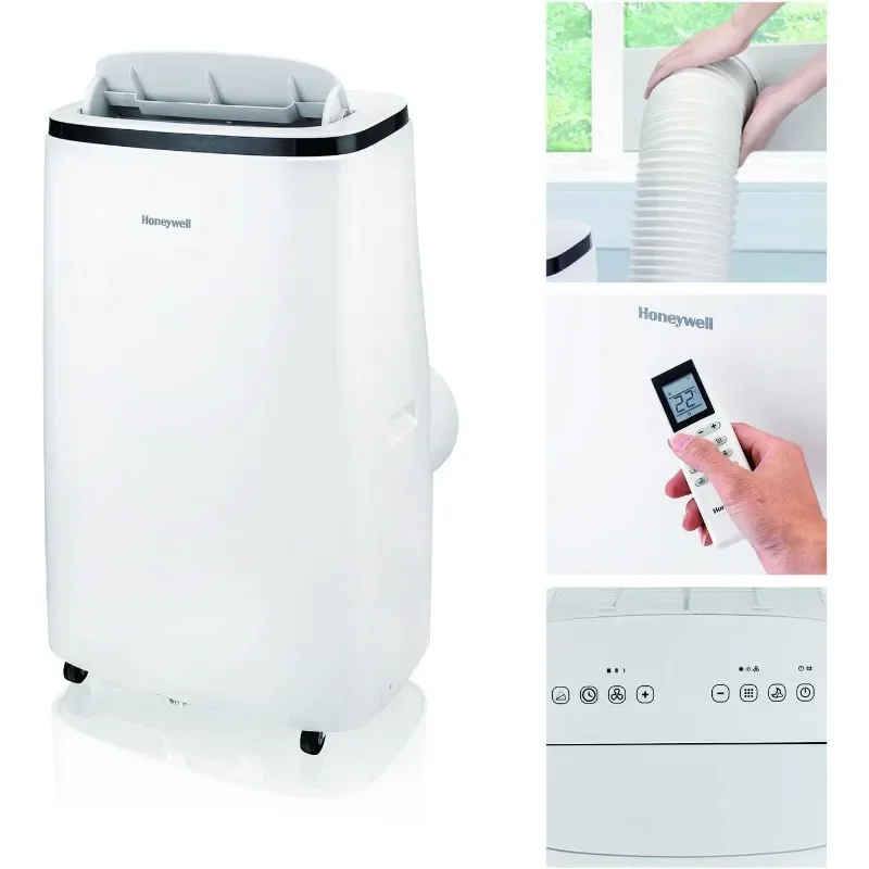 Honeywell 10,000 pendingin udara portabel BTU untuk kamar tidur, ruang tamu, kantor, Dapur, 115V, pendinginan hingga 450 Sq. Ft.