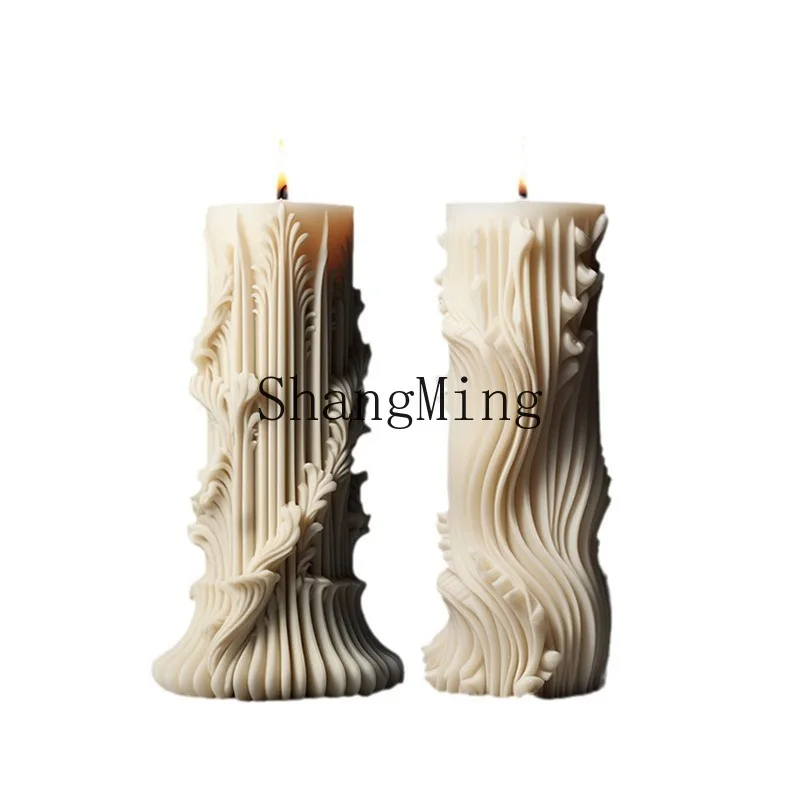 

PYH cylindrical scented candle silicone mold, simple pillar modeling abrasive tool customization
