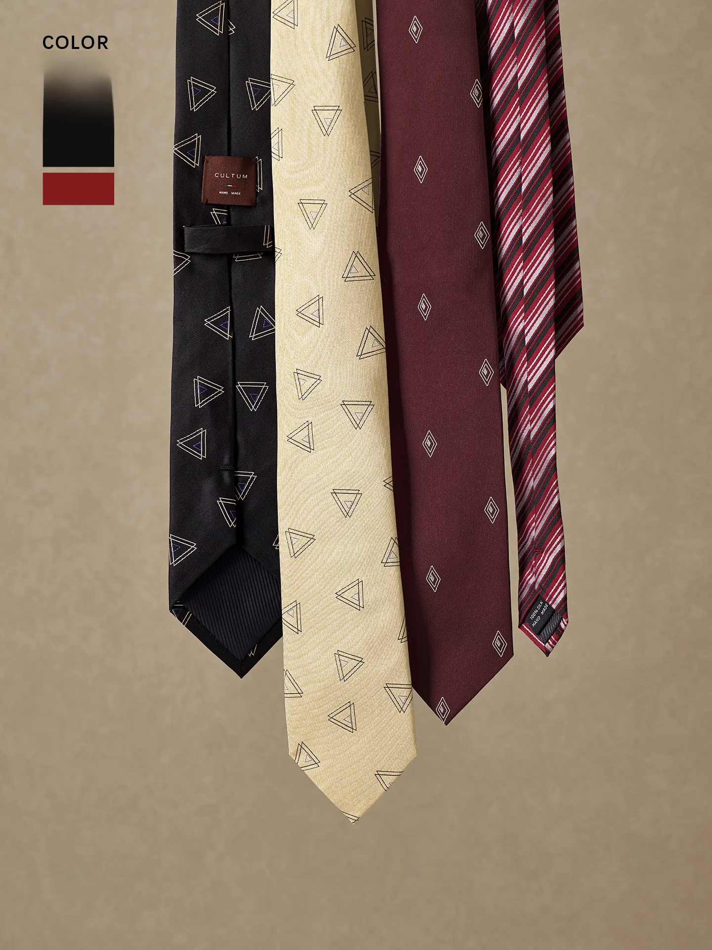 cultum-1930s-men's-vintage-silk-tie-three-structure-embroidery-silk-business-tie-145cm-summer-2026-china-origin