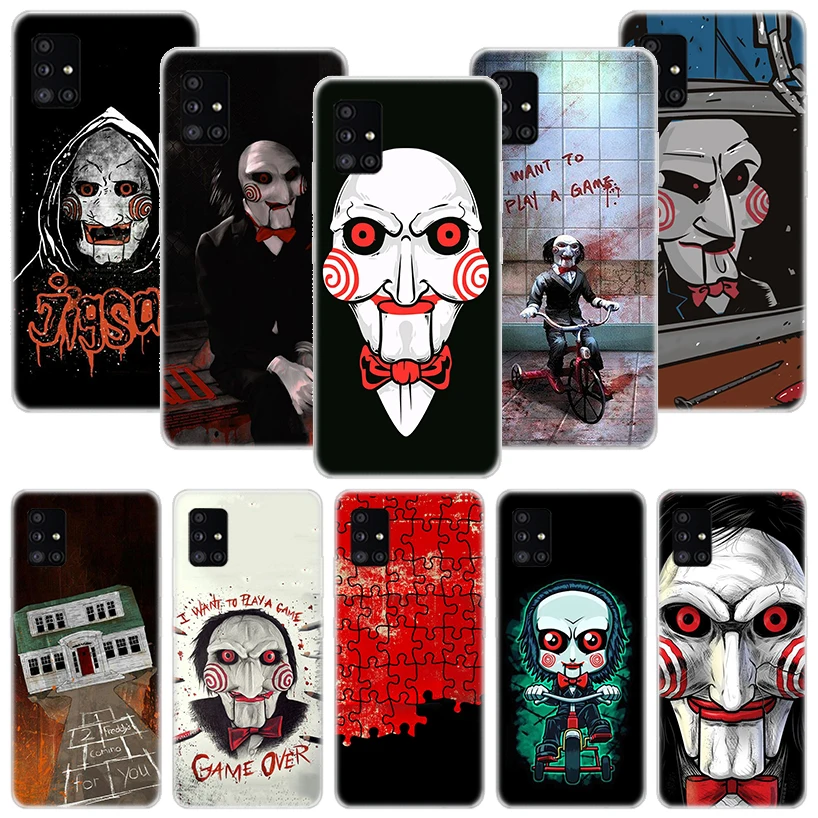 The Jigsaw Killer Horror Phone Case For Samsung Galaxy A14 A15 A13 A12 A54 A55 A53 A52 A04S A24 A25 A23 A22 A34 A35 A33 A32 A03S