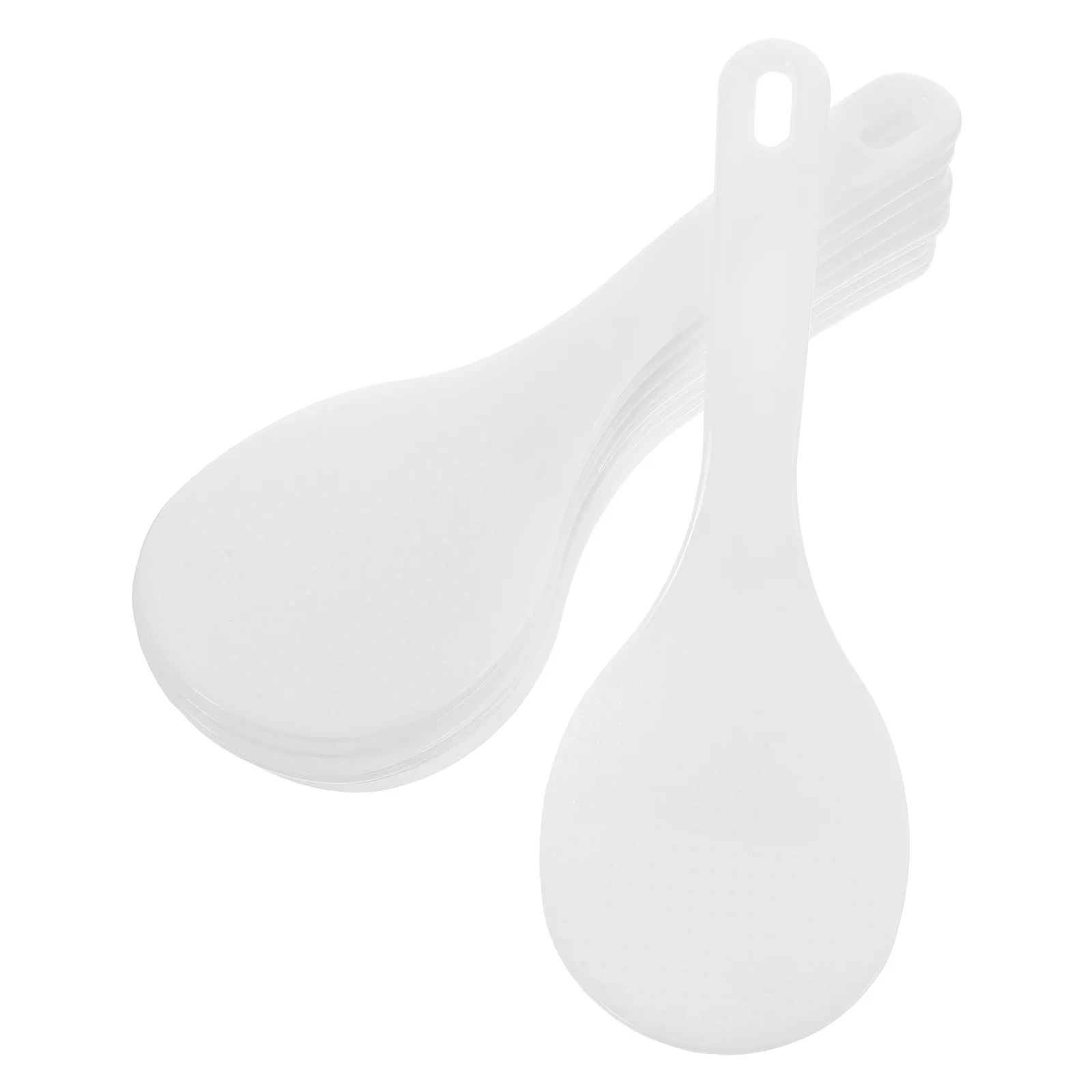 

10Pcs Plastic Nonstick Rice Paddle Rice Serving Spoon Hanging Hole Kitchen Utensil Restaurant Canteen Scoop Kitchen Meal Ladle
