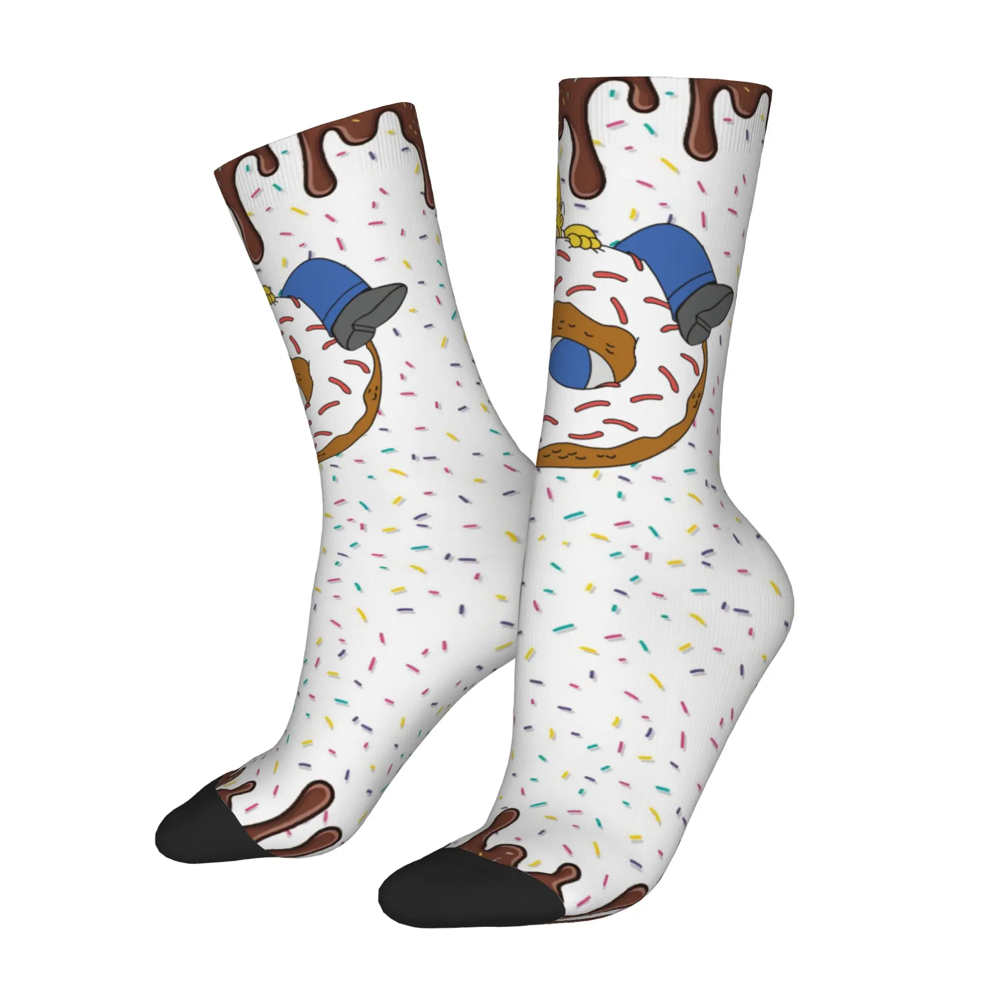 Winter Warm Retro Women Men Cartoon S-Simpsons Socks  Non-slip Middle Tube Socks