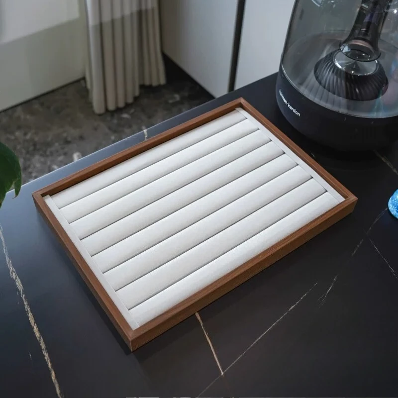 Wooden Ring Storage Tray Counter Ring Display Trays Desktop Earrings Jewelry Display Tray Retro Large Brooch Organizer Trays