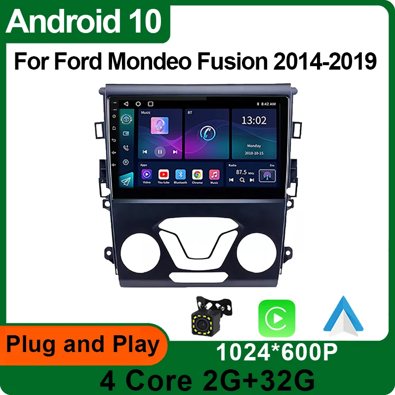

Android 10 Radio Player For Ford Mondeo Fusion 2014 - 2019 GPS Screen WIFI Touch Head Unit Car Multimedia Video Serero Auto 2Din