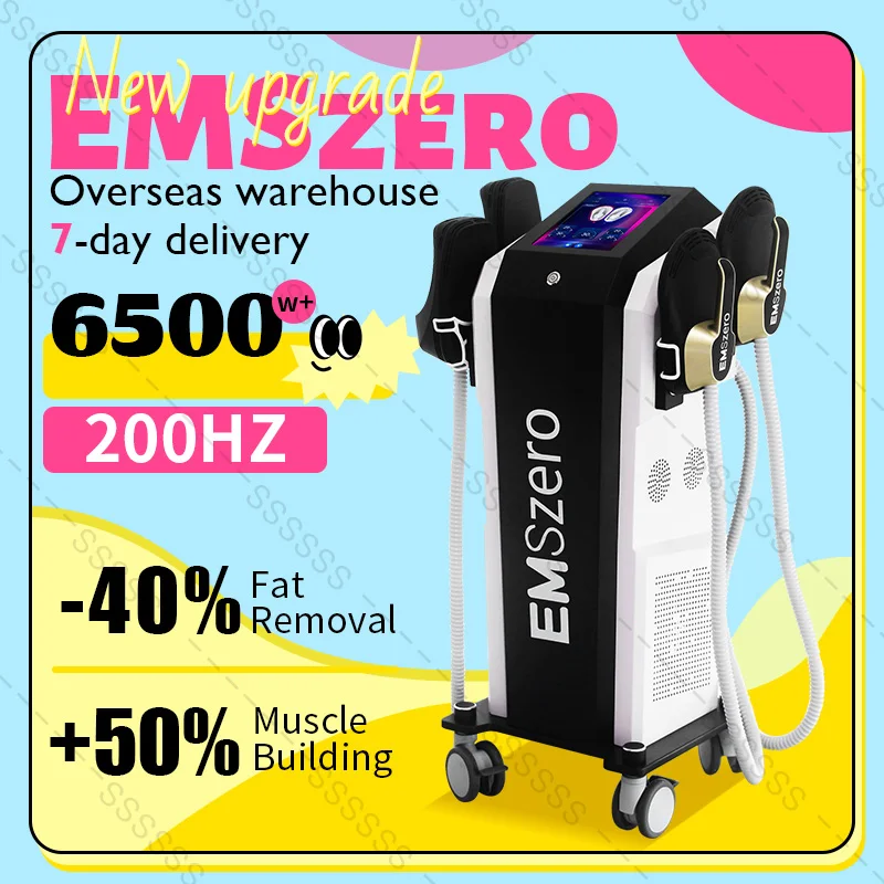 

EMSzero Weight Loss Sculpting BodyMuscle Slimming Machine 6500W with 4 Handles EMS Electromagnetic Stimulate Muscle Fat Burning