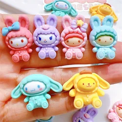 20Pcs Cartoon Rabbit Dog Resin Accessories Hairpin Jewelry Ornaments Phone Shell Water Cup Patch Children DIY Handmade Materials