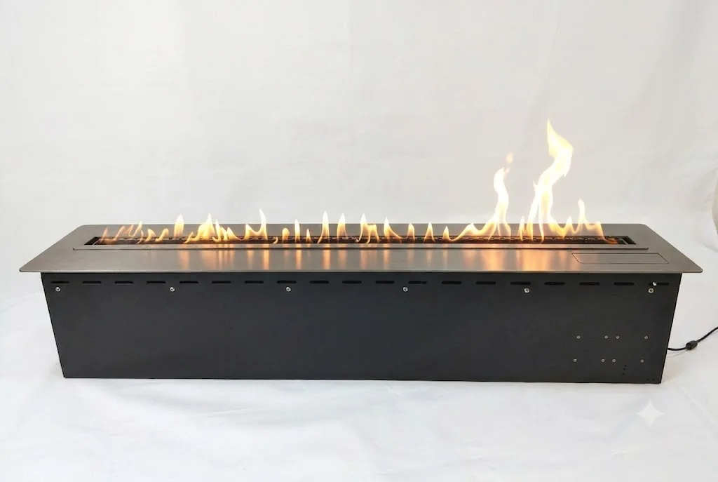 RX Series Automatic Alcohol Fireplace Intelligent Ethanol Burner with Tilt & Overheat Protection, Auto Fuel Pump, LED Indicator