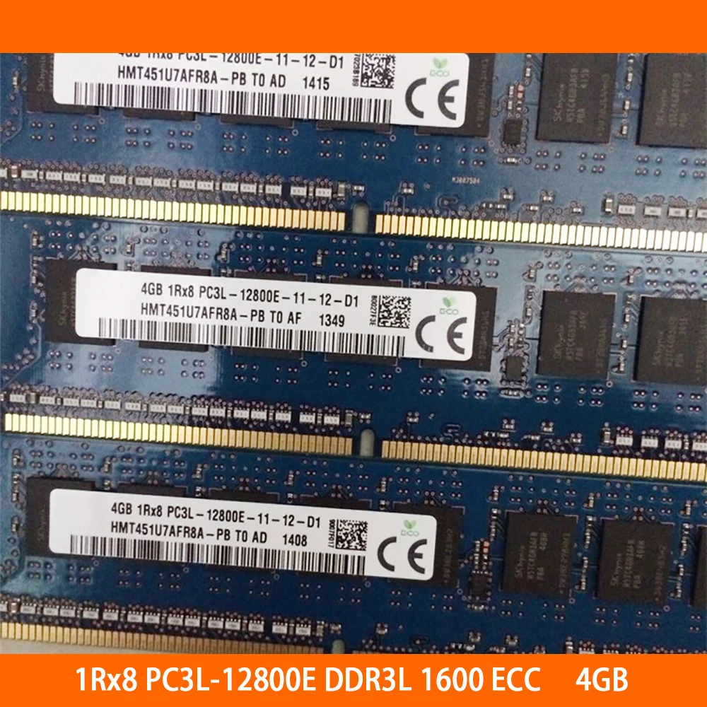 1PCS 1Rx8 PC3L-12800E DDR3L 1600 ECC 4GB 4G RAM For SK Hynix Memory High Quality Fast Ship