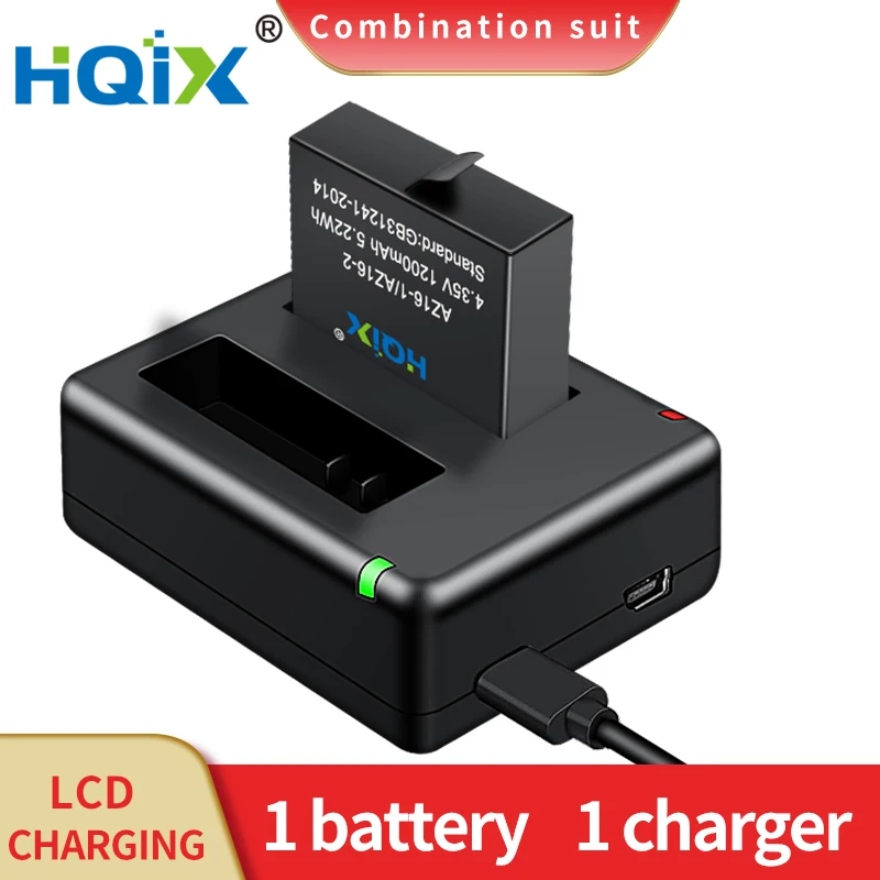 

HQIX for Xiao YI 4K 4K+ 1st Generation 2nd Generation Action Camera AZ16-1 AZ16-2 Dual Charger Battery