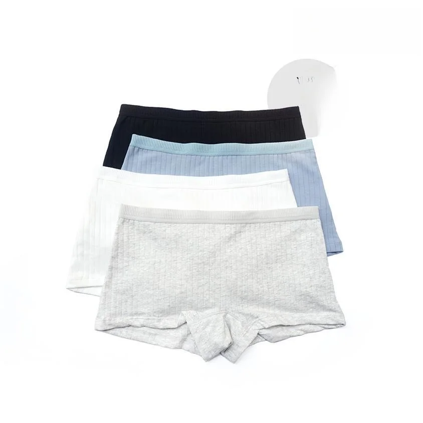 Women's Safety Pants Cotton Threaded Pure Cotton Low Waist Briefs Full Coverage Anti-Light Underwear mid Waist Angle Pants