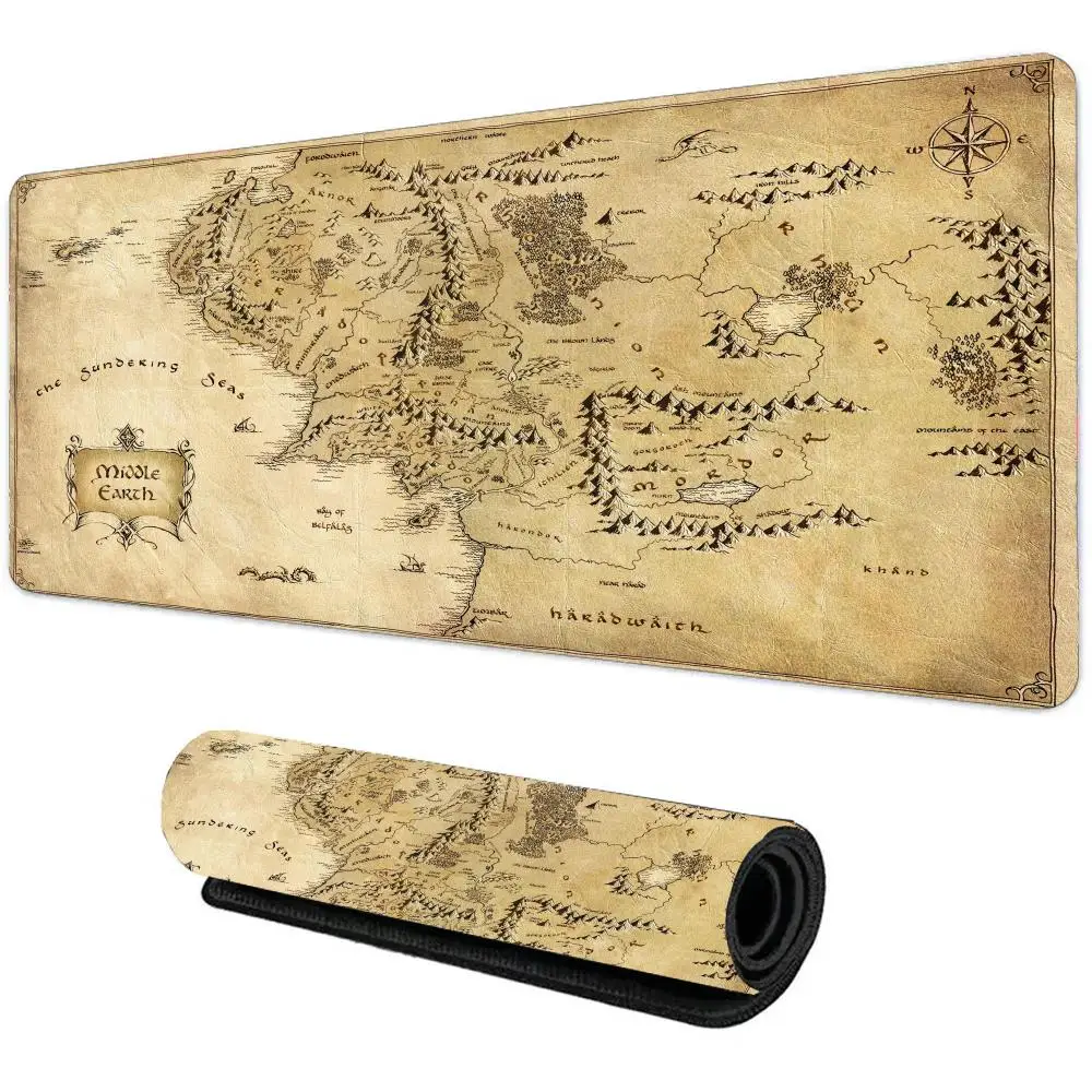 

Ancient map of Middle-earth Large Mouse Pad XXL Gaming Desktop Carpet Laptop Desk mat Table Keyboard Office Accessories Rug