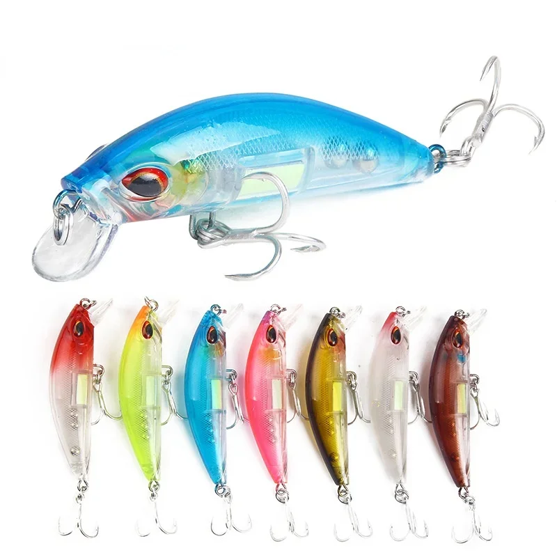 5Pcs 7cm 11.5g Luminous Minnow Fishing Lures Jig Sinking Wobblers Hard Bait Artificial Crankbait Pesca Casting Fishing for Night