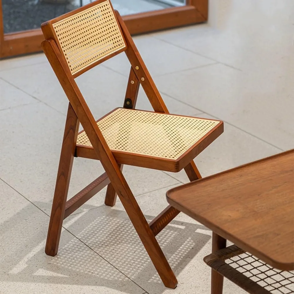 Office Chair ,Wooden retro folding chairs, wicker seats, Office Chair .