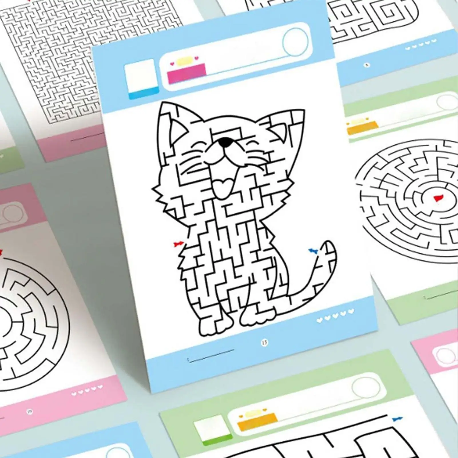 Kids Maze Book Maze Activity Book For Kids 4 Pieces Educational Sensory Learning Activity For Students Preschoolers Teens Girls