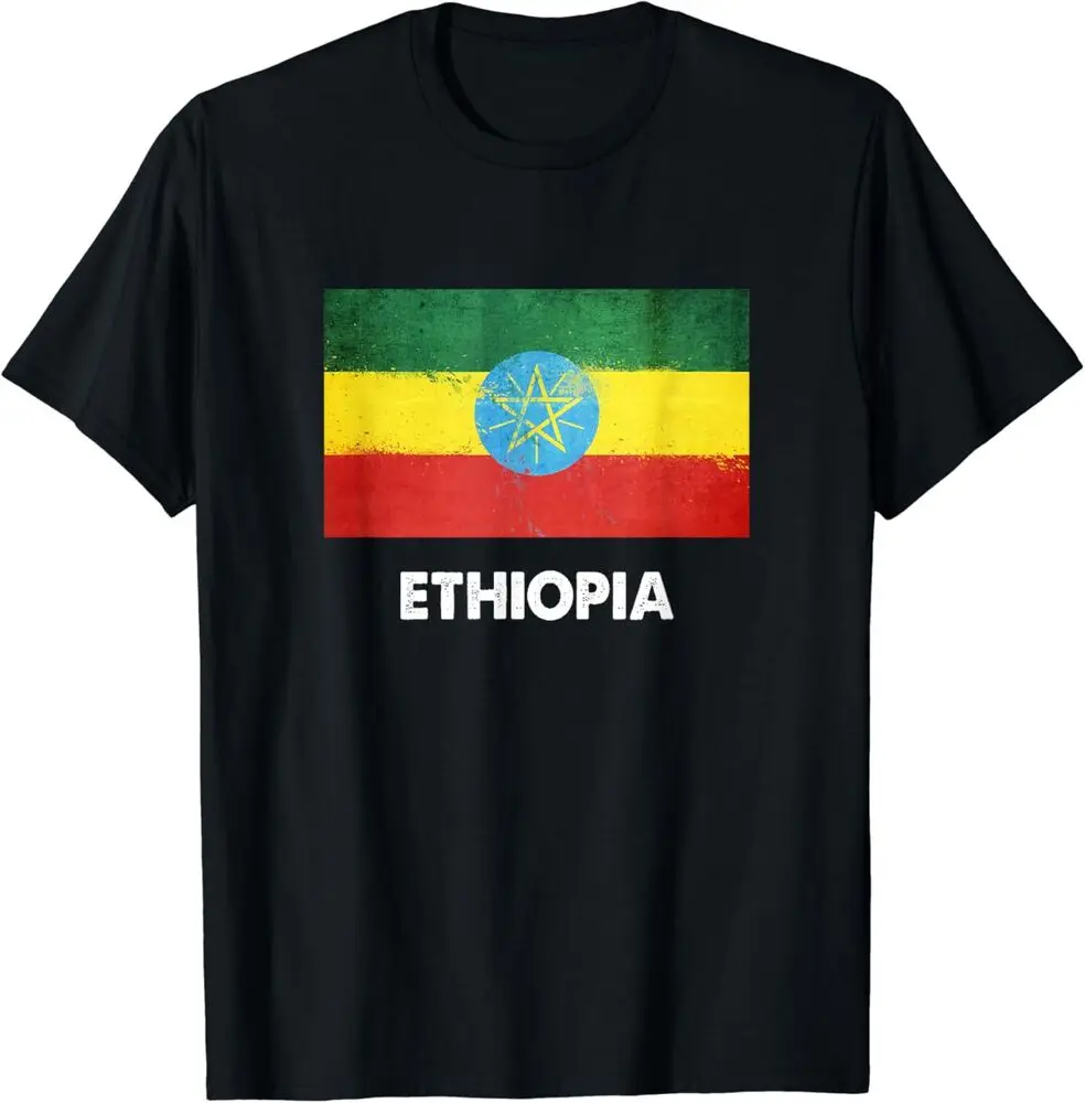 Ethiopian Flag - Ethiopian Design T-Shirts   Anime Graphic T-shirts for Men Clothing Women