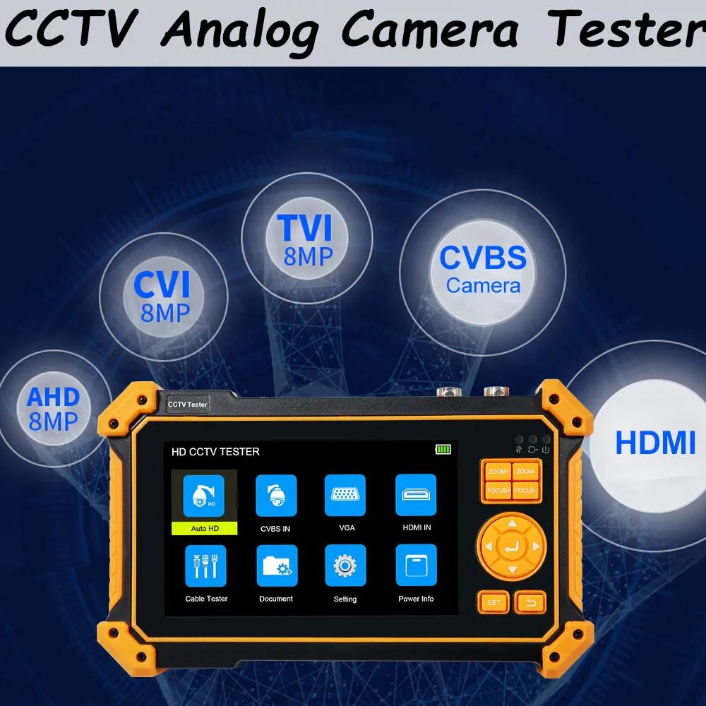 Imagem -05 - Cctv ip Câmera Tester com Tela Sensível ao Toque 4k 8mp Ahd Cvi Tvi Cvbs Display hd Monitor de Vídeo 5.4 Ips Ipc Tester Ferramenta