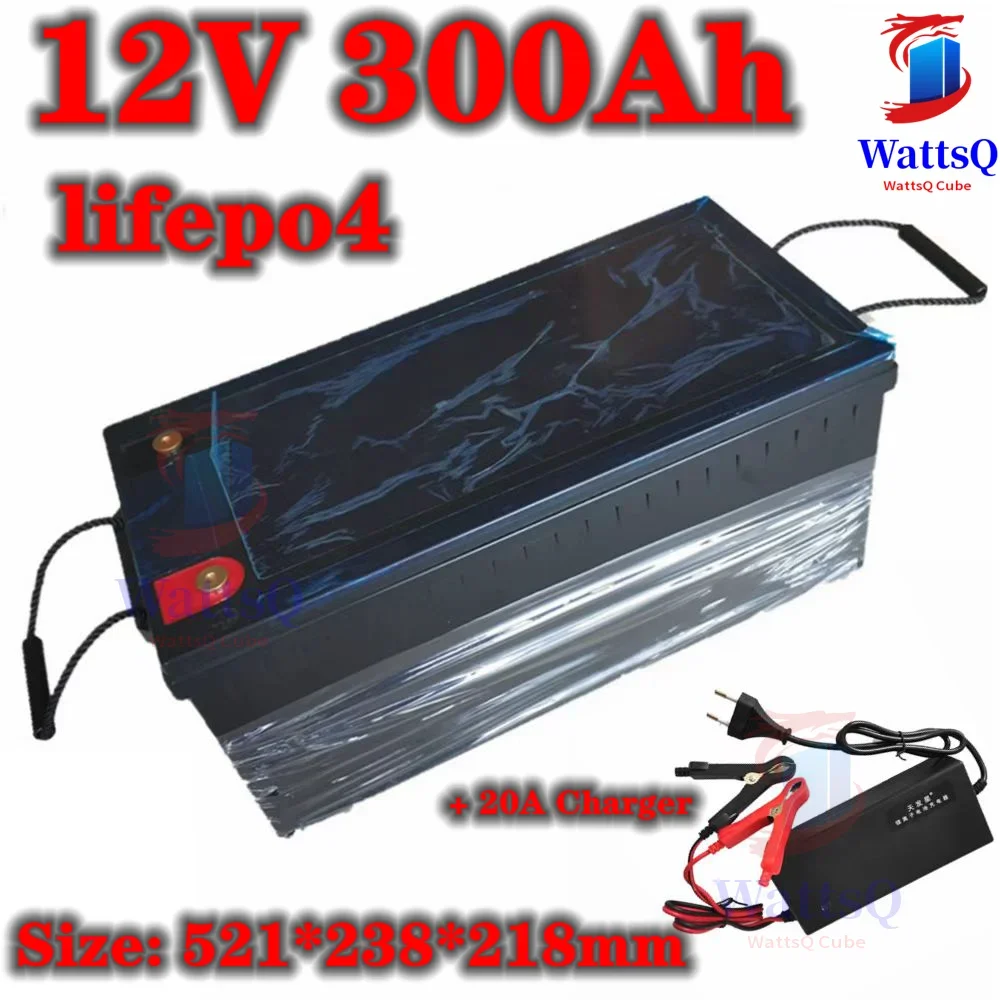 Waterproof 12.8v 12V 300AH Lifepo4 battery BMS for inverter Photovoltaic solar energy Base station PV RV EV +20A Charger