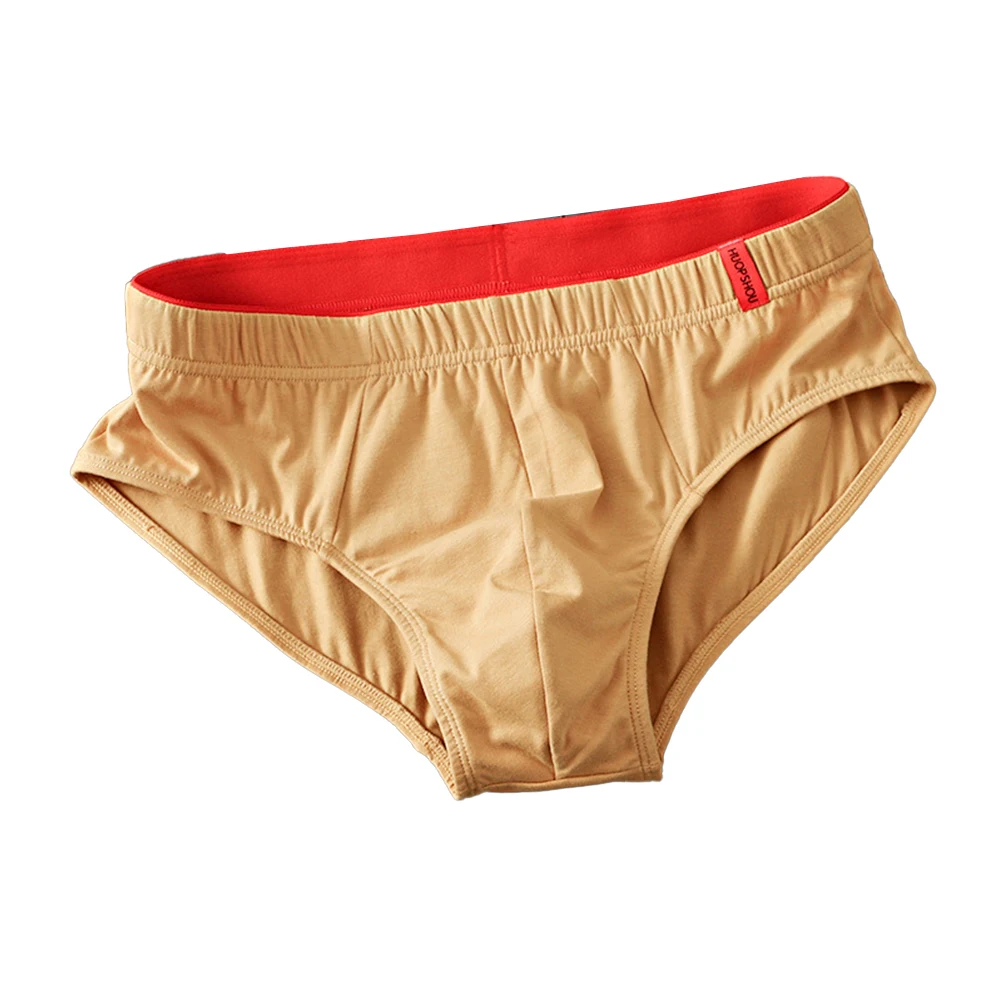 1pc sexy masculino roupa interior elástica briefs confortável respirável algodão cintura baixa calcinha u convexo bolsa unferpants