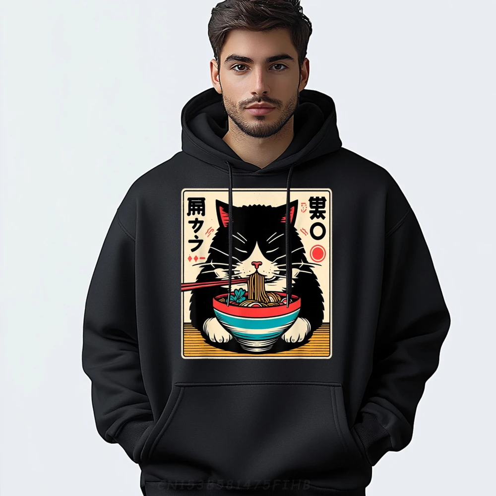 

Ramen Cat Kawaii Neko Japanese Noodles Aesthetic Otaku Lover 3xl Men Clothing Polyester Fiber Streetwear Halloween