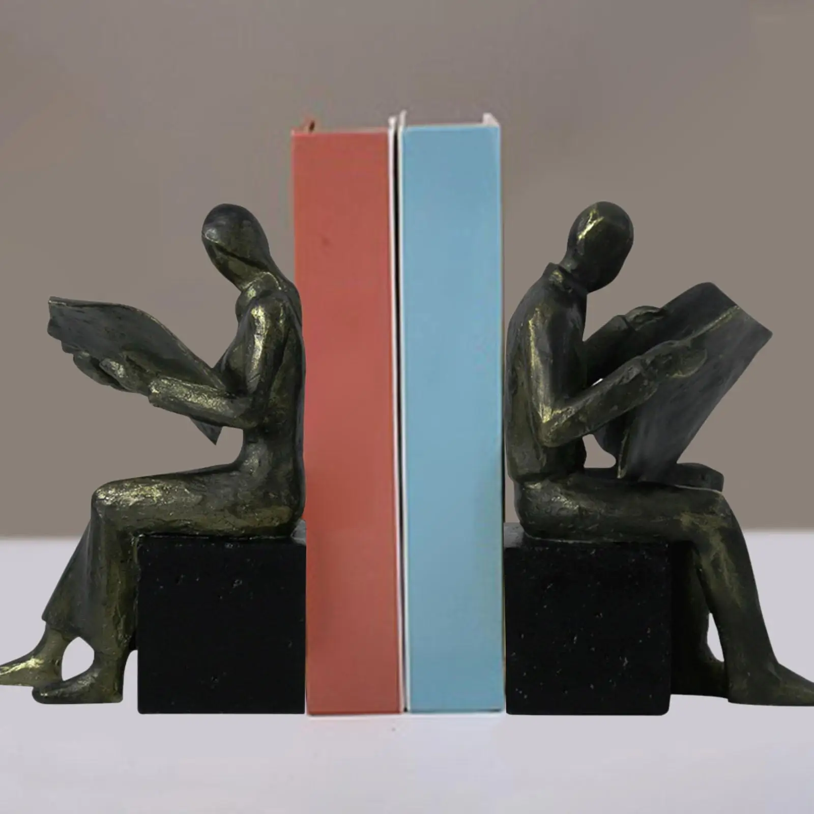 

2шт читающие персонажи подставки для книг художественная фигурка гостиная фигурка для дома