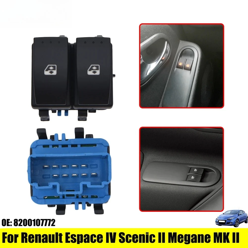 

10 Pins For Renault Logan Duster Sandero 2010 2011 2012 2013 Electric Window Switch Lifter Switches 8200107772 8200060045 938583
