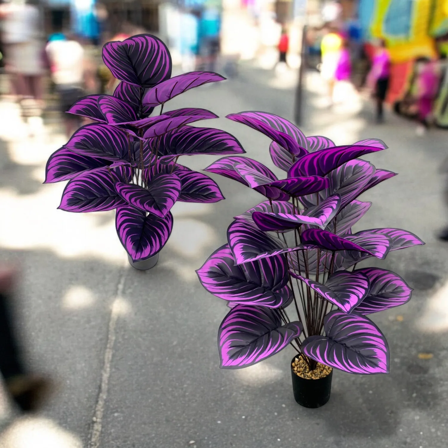 1 pieza de plantas artificiales moradas elegantes, ideales para decoración de boda, oficina en casa, decoraciones de primavera, contenedor no incluido
