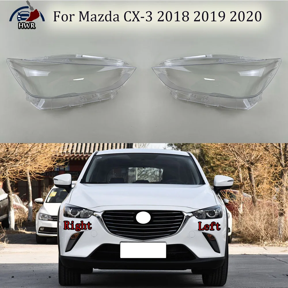 

For Mazda CX-3 2018 2019 2020 Headlamp Cover Transparent Shade Lamp Headlight Shell Lens Plexiglass Auto Replacement Parts