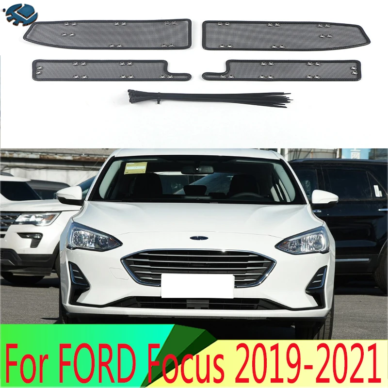 

Сетка для передней решетки радиатора для FORD Focus 2019-2021, сетка для передней решетки радиатора, аксессуары из нержавеющей стали