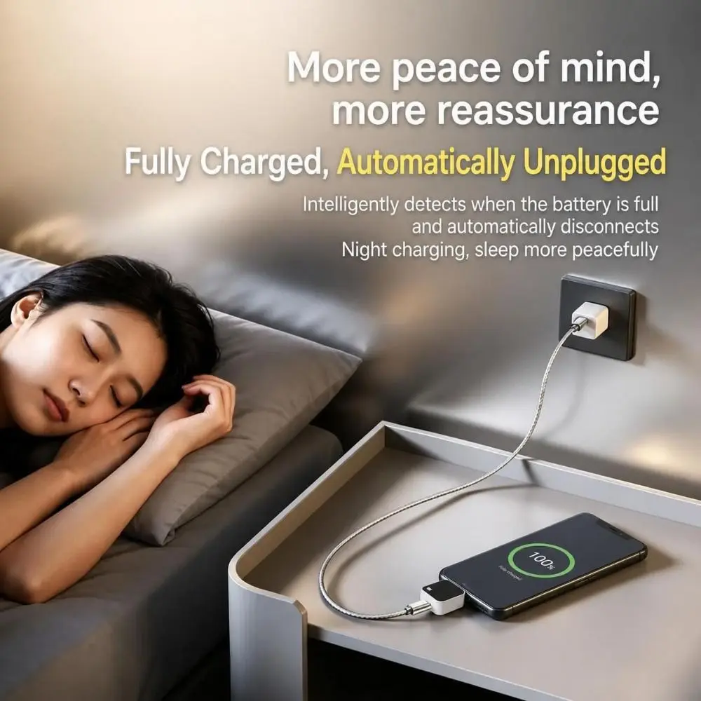 Digital Display Smart Auto Eject Charger Automatic Ejection Automatic Power Cutoff Auto Stop Charging Adapter Smart Disconnect