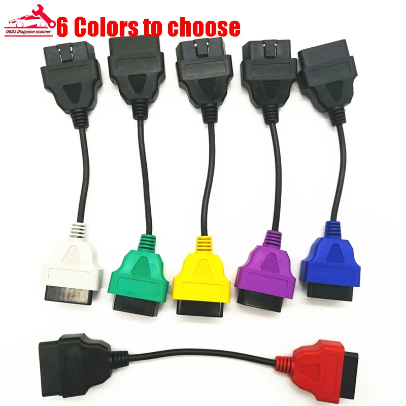 

ECU Scan 6 Color For Alfa F-iatECUScan F-iat Cables Leads OBD2 Durable Car ECU Connector Scanner Adapter Cable Diagnostic Tool