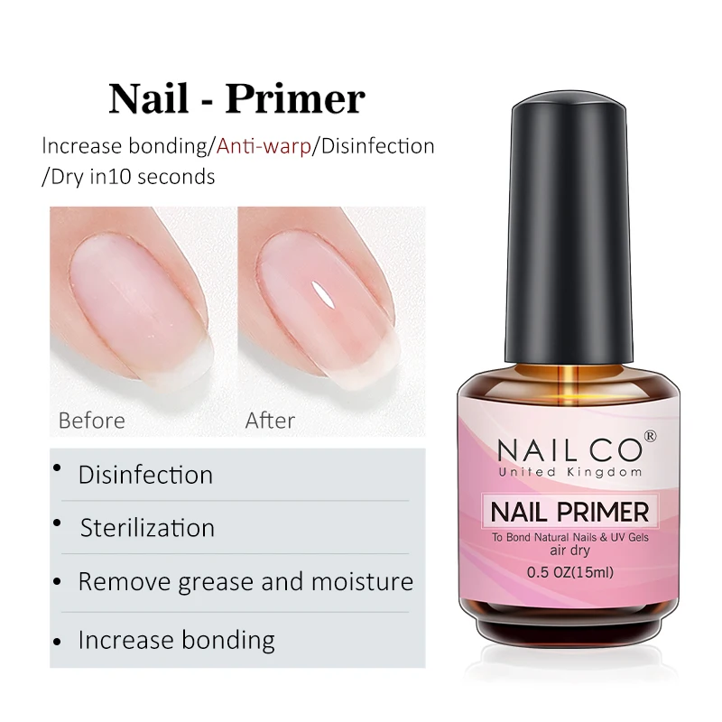 NAILCO Primer UV Gel Nail Polish No Wipe Top Coat Base Coat Matte Esmalte Lacquer Soak Off Semi Permanente Vernis Nail Art Tips