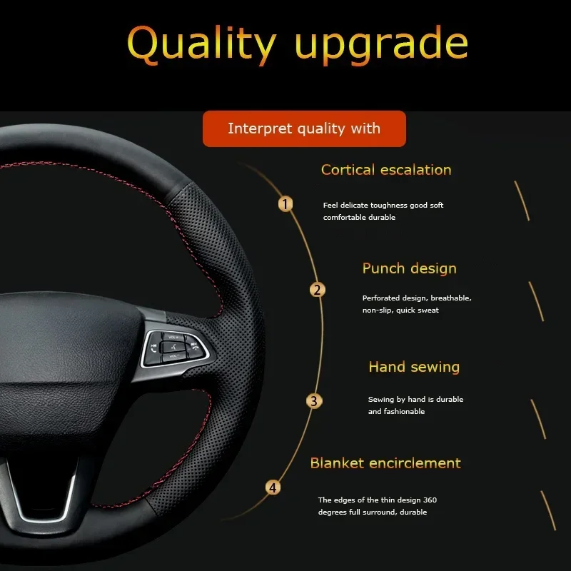 CX-30 2020 2021 MX-30 2020 2021 Custom MicroFiber Leather Hand-stitched Car Interior Steering Wheel For Mazda 3 Axela 2019 -2021 view 3