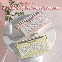 Ajazz AF84 wireless membrane silent typewriter keyboard, Bluetooth/2.4G dual-mode connection, stand for tablet and mobile phones