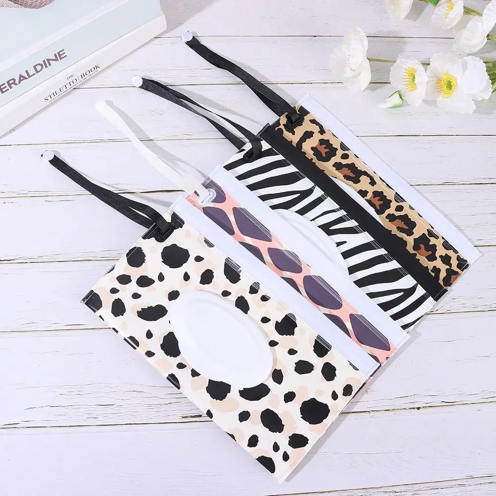 Cute EVA Wet Wipes Bag Flip Cover Snap-Strap Wipes Holder Case Reusable Portable Carrying Case Outdoor