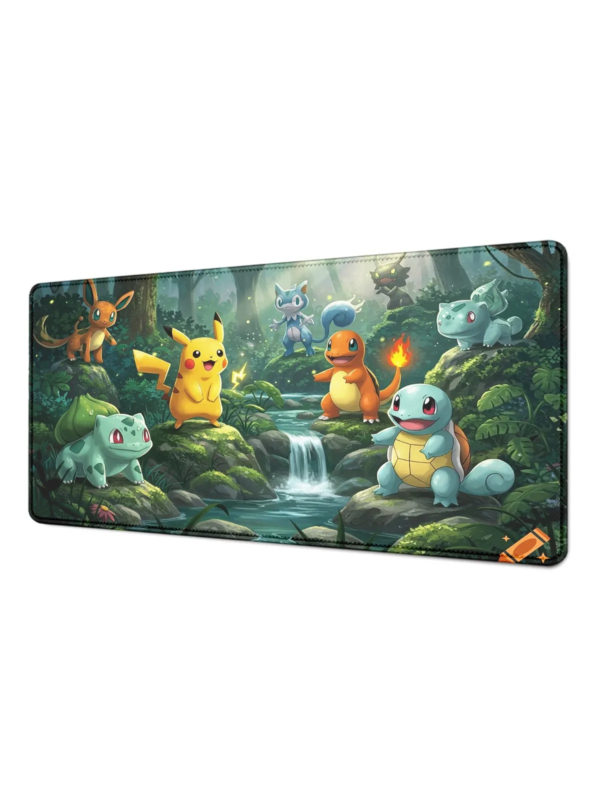 Podkładka pod mysz P-pokemon Bulbasaur, gumowa, duża, anime, akcesoria gamingowe, mata kawaii, dywanik, podkładka pod klawiaturę, biurko, biuro — zdjęcie produktu 7