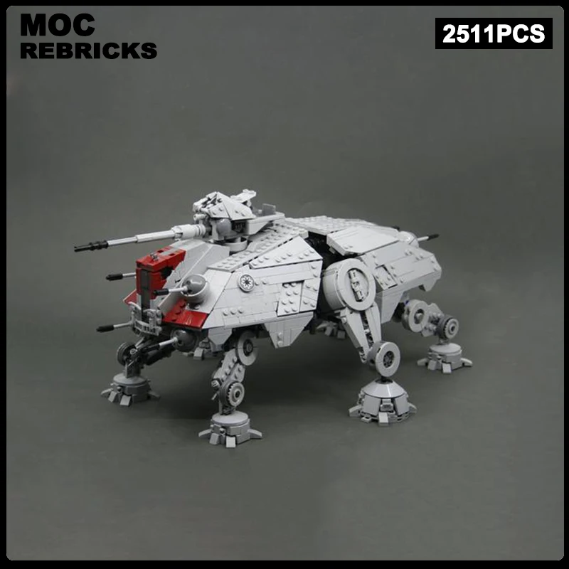 Space War Series Republic hexapod Robot ATTE MOC Building Block Assembly Model BricksToys Children\'s Christmas Gif